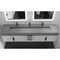 Castello Usa Nile 84-inch White Vanity Set with Gray Top and Black Handles CB-MC-84W-BL-2053-GR - alternate 5